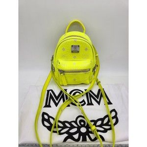 ❤️SOLD❤️MCM Mini Lime Studded Backpack 517MCMXADC